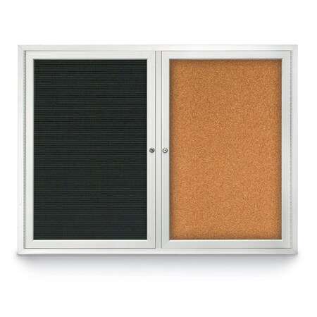 United Visual Products Corkboard, Pearl/Bronze, 72" x 48" UV419I-BRONZE-PEARL